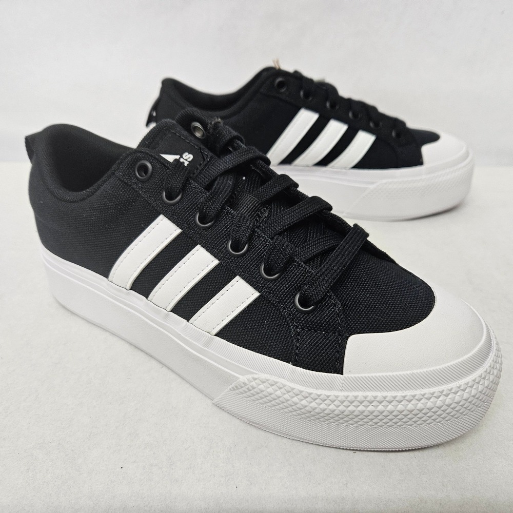 Adidas Bravada 2.0 Platform Skateboarding Shoe IE2310 Black White Women Size 9.5 - Picture 2 of 10